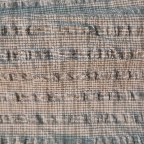 Cambridge Classics (New Deadstock) Lg Lt Olive Grn/blu Checked Band Clr SS Shrt - Picture 7 of 8